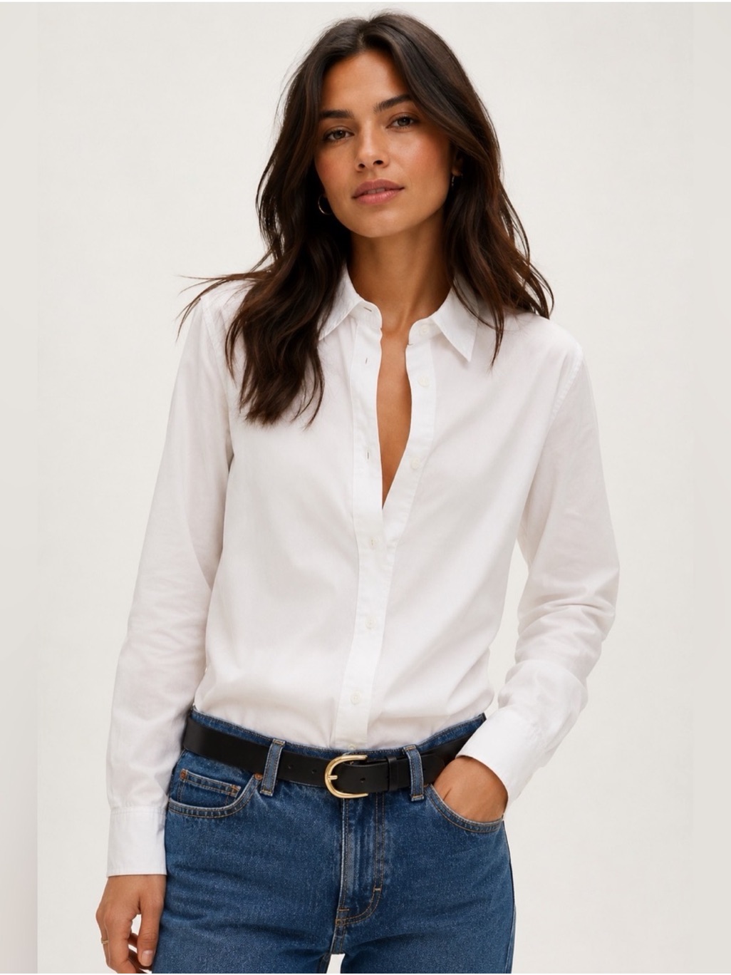 J. Crew White Women's Button-Down Shirt